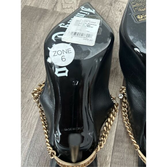 JIMMY CHOO + Jean Paul Gaultier Bing 90 embellished leather mules US 7 $2450 - Picture 12 of 15